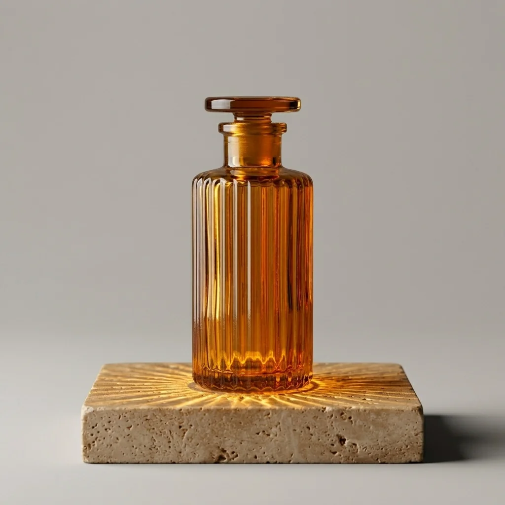 1924 Fluted Amber Flacon
