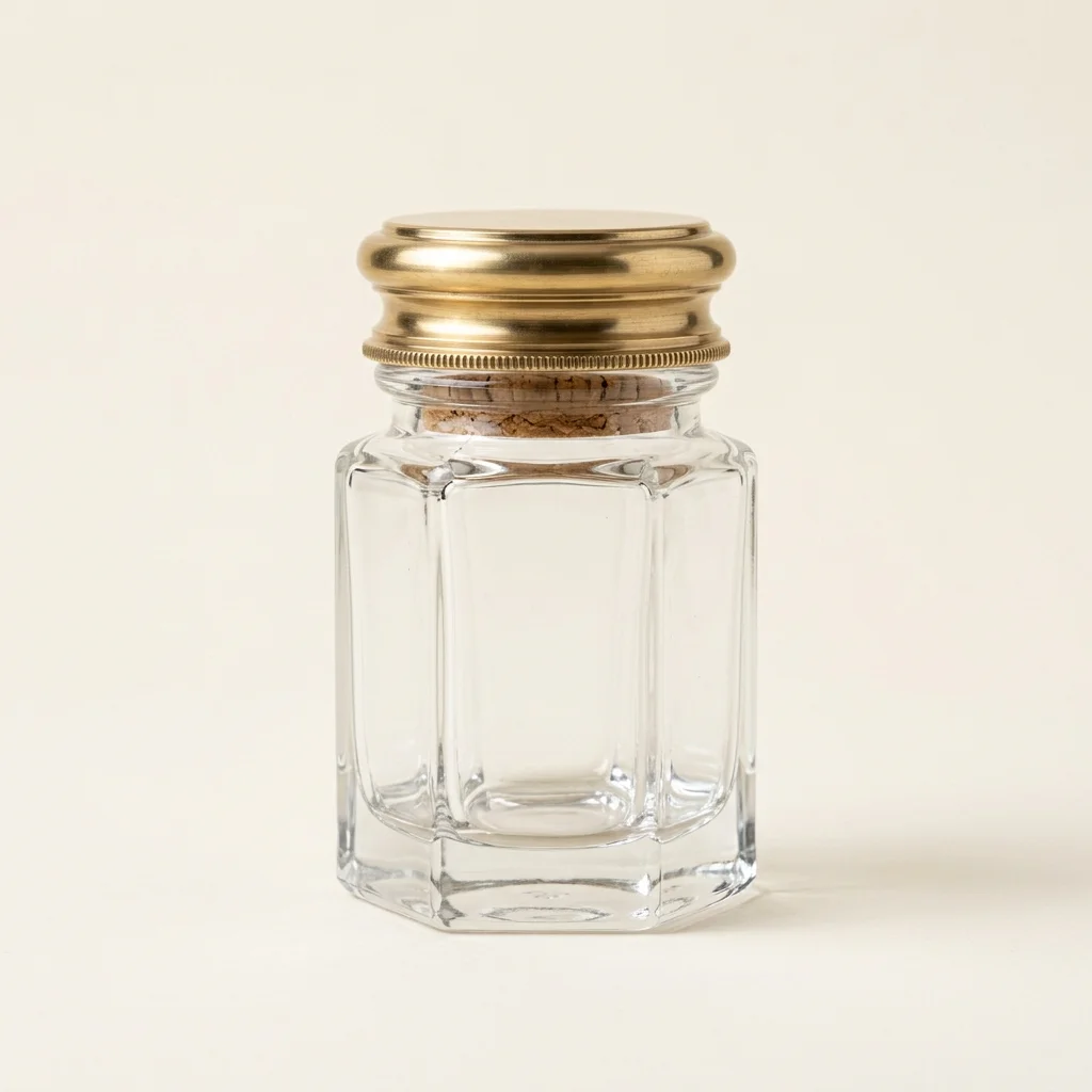Polished Brass Lid Hexagonal Decorative Display Canister