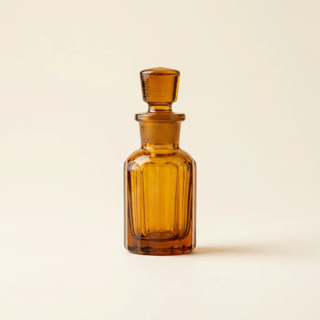 Item #22 - Hand-Blown Amber Fluted Flacon (10ml Pocket Unit)