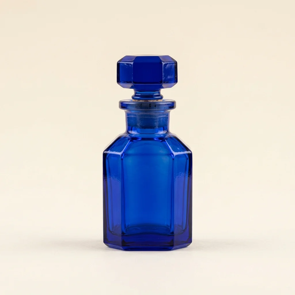 Item #361 - Octagonal Cobalt Decorative Flacon (50ml Cabinet Trio)