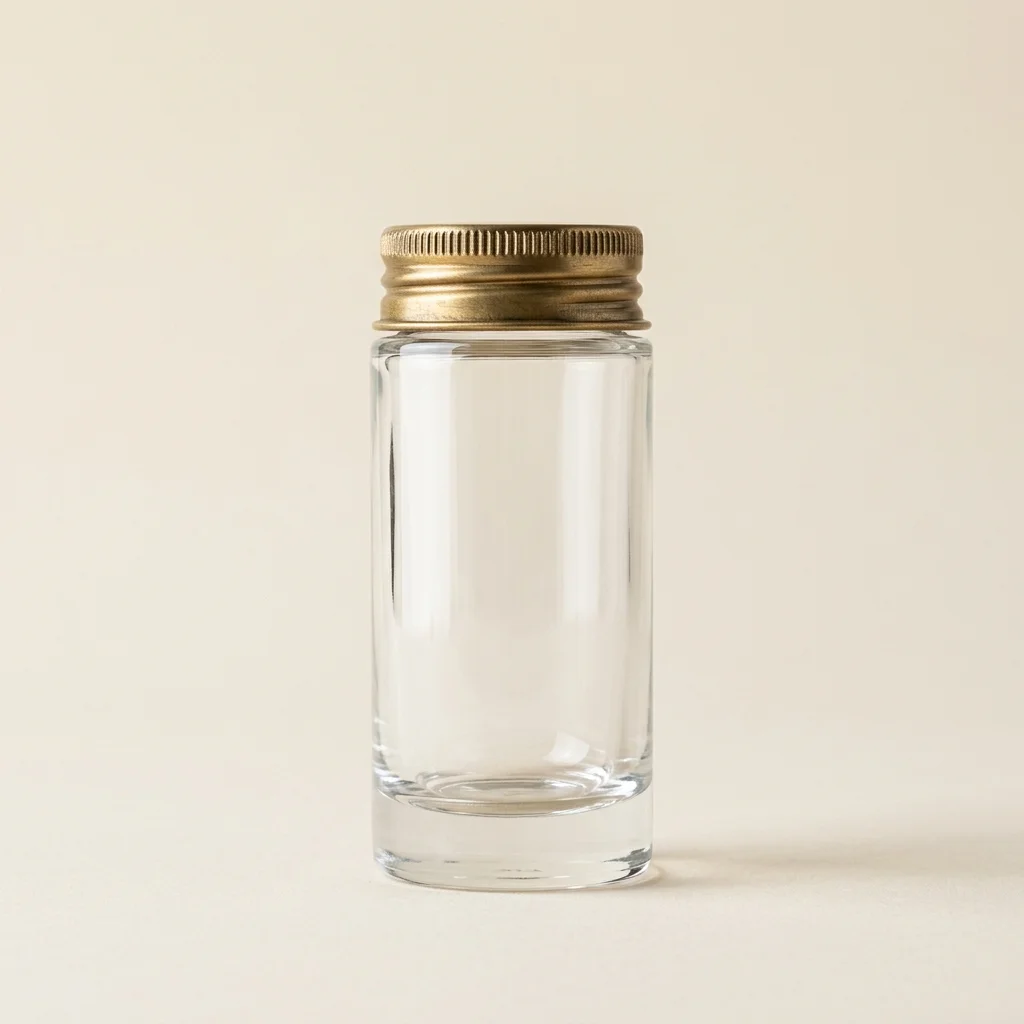 Item #537 - Brass Lid Cylindrical Canister (30ml Studio Unit)