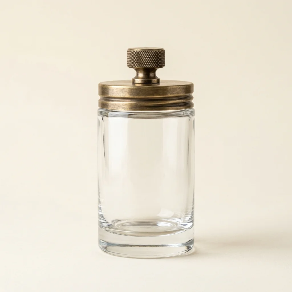 Item #554 - Brass Collared Display Canister (30ml Cabinet Edition)